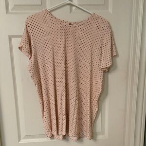Philosophy Blush Pink Polka Dot Blouse